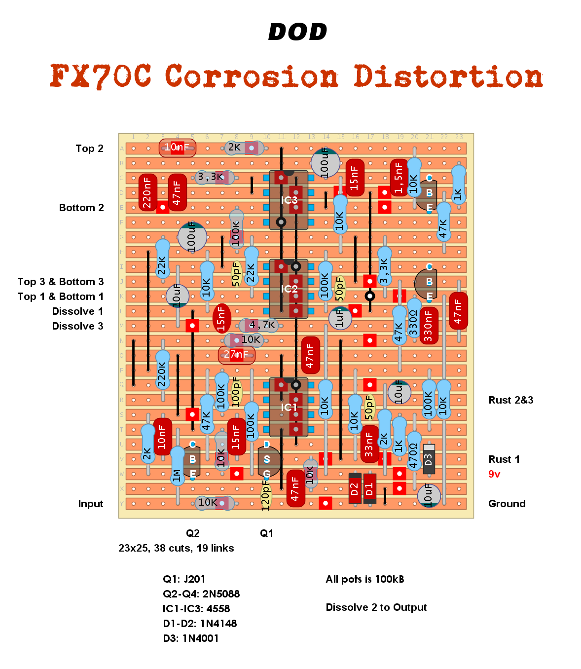 Dirtbox Layouts: DOD FX70C Corrosion Distortion